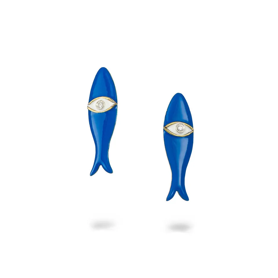 agapi-the-fish-fish-eye-boucles-d-oreilles-bleu-blanc-mail image 1
