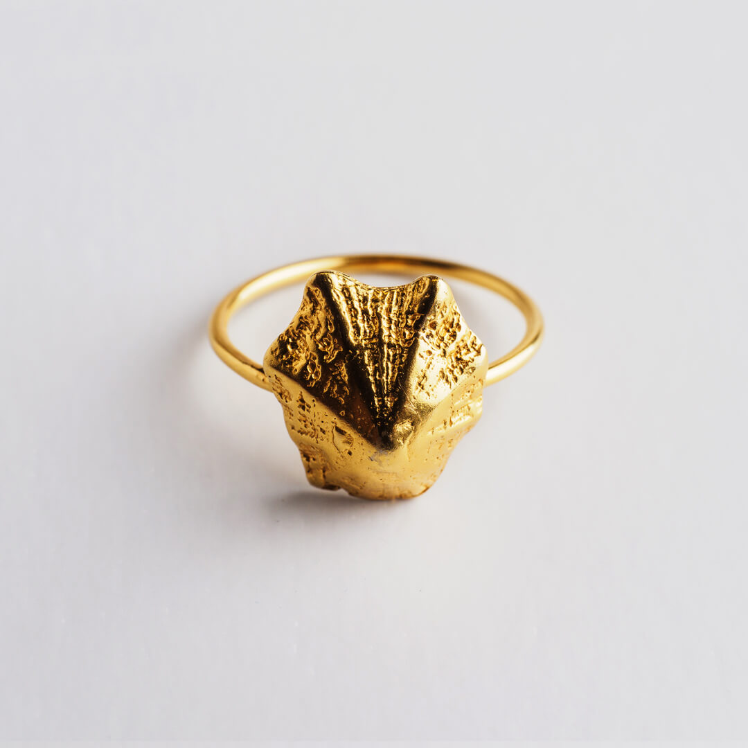 agapi-seastories-rock-limpet-bague-dor-e-patelle image 5