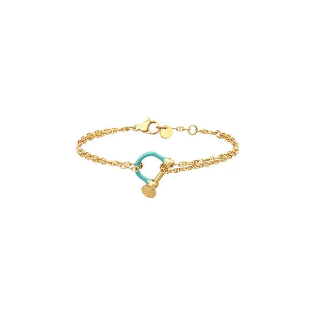 armeria-manilles-bracelet-manille-verte-cha-ne-marine-32-cm image 1