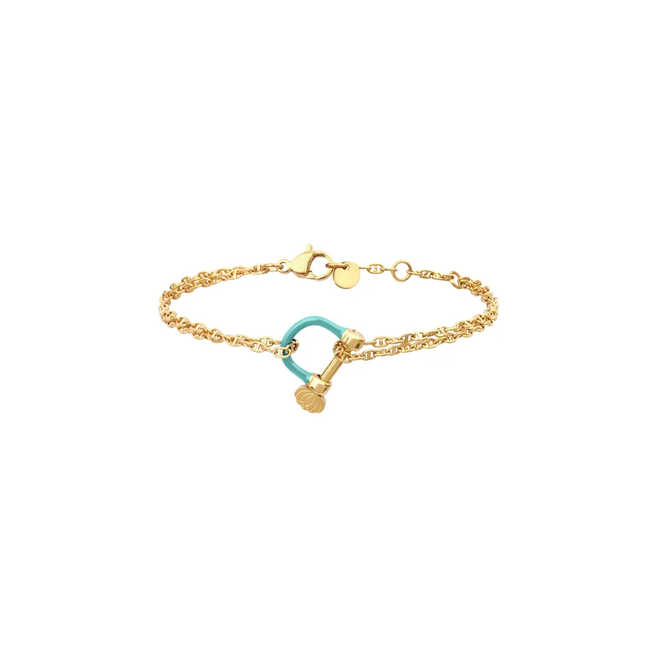armeria-manilles-bracelet-manille-verte-cha-ne-marine-32-cm image 1