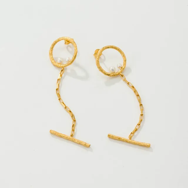 agapi-forestland-whispering-woods-boucles-d-oreilles-dor-es-perles image 1