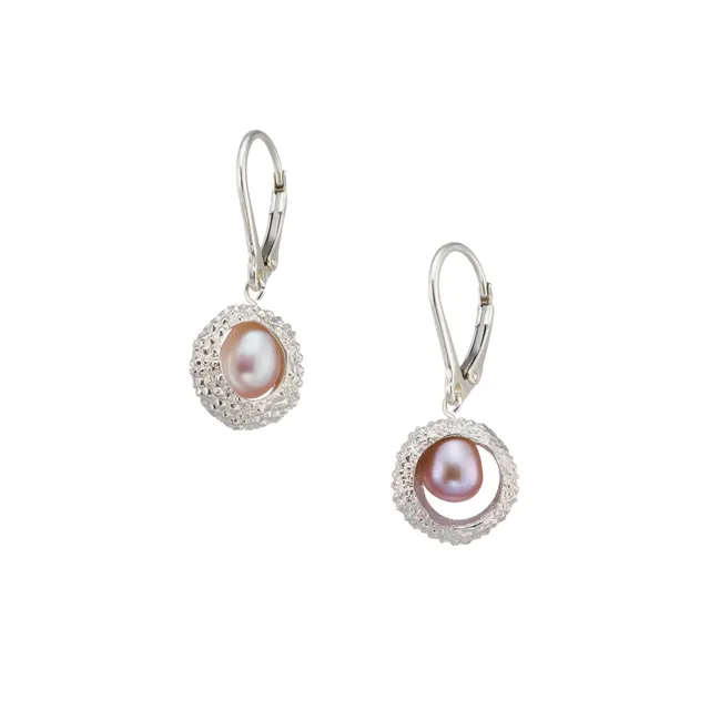 agapi-seastories-urchin-boucles-d-oreilles-argent-perle image 1