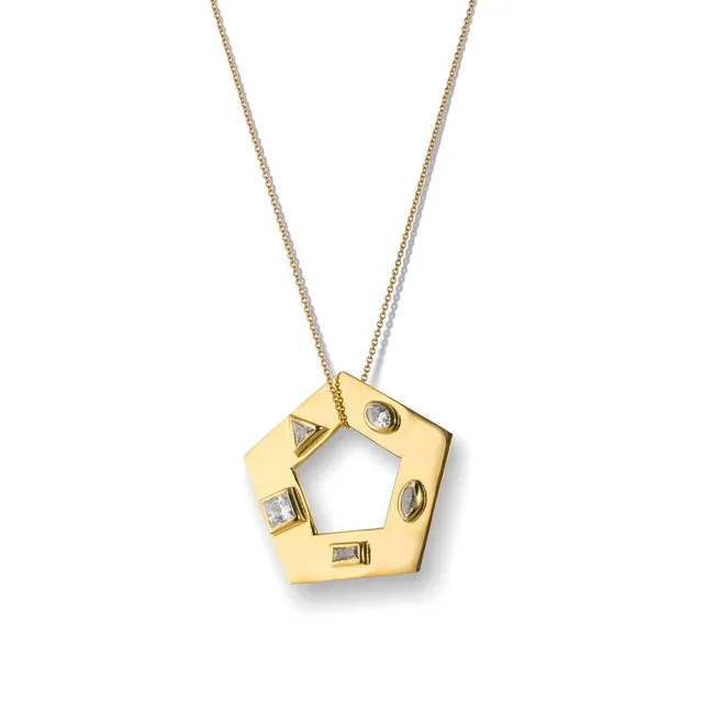 agapi-arcana-5-elements-collier-plaqu-or-5-pierres image 1