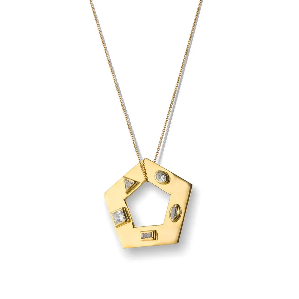 agapi-arcana-5-elements-collier-plaqu-or-5-pierres image 1