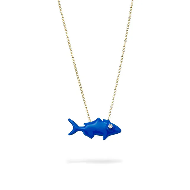 agapi-the-fish-blue-tuna-collier-poisson-mail-bleu image 1