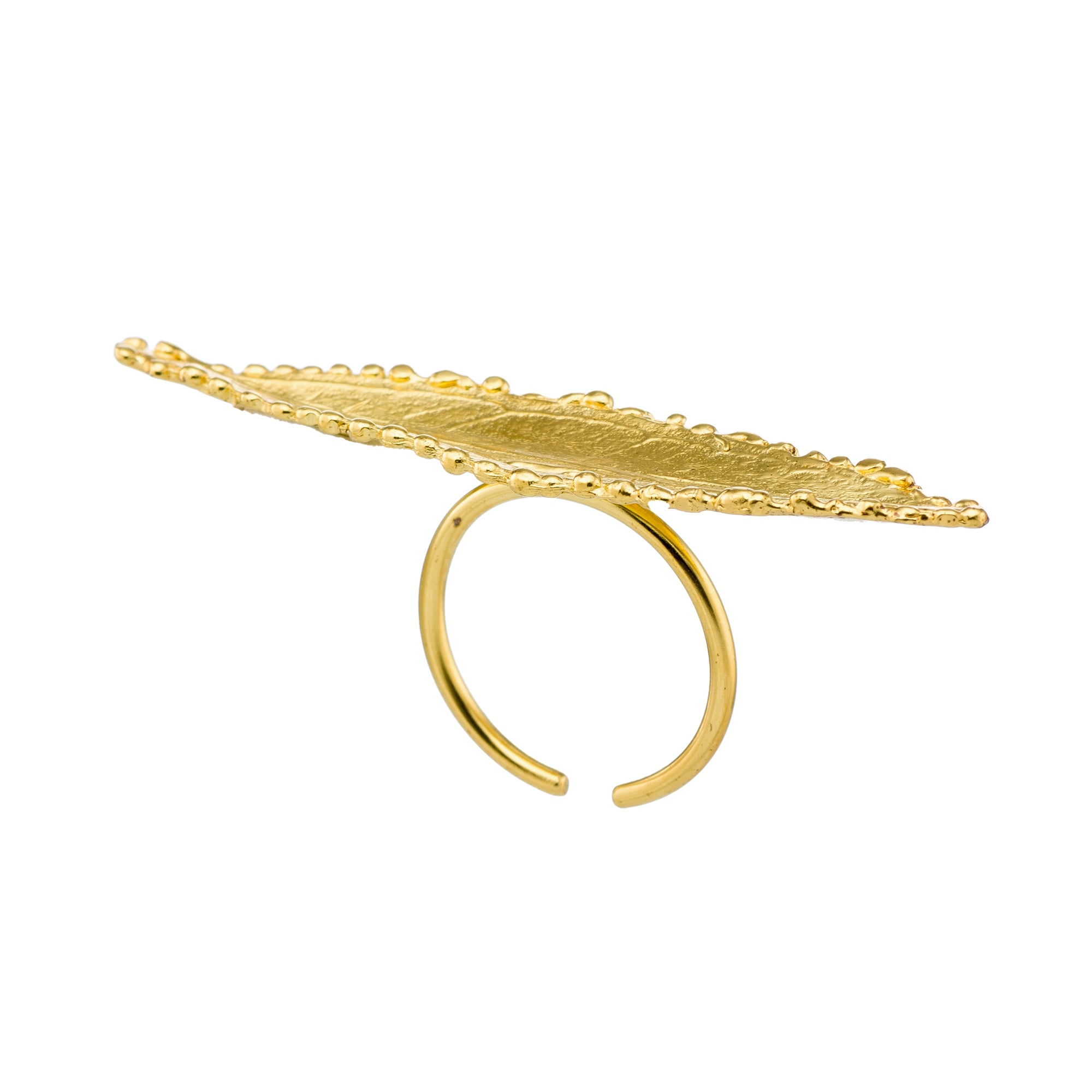 agapi-mediterranean-gold-wild-olive-bague-feuille-or image 3