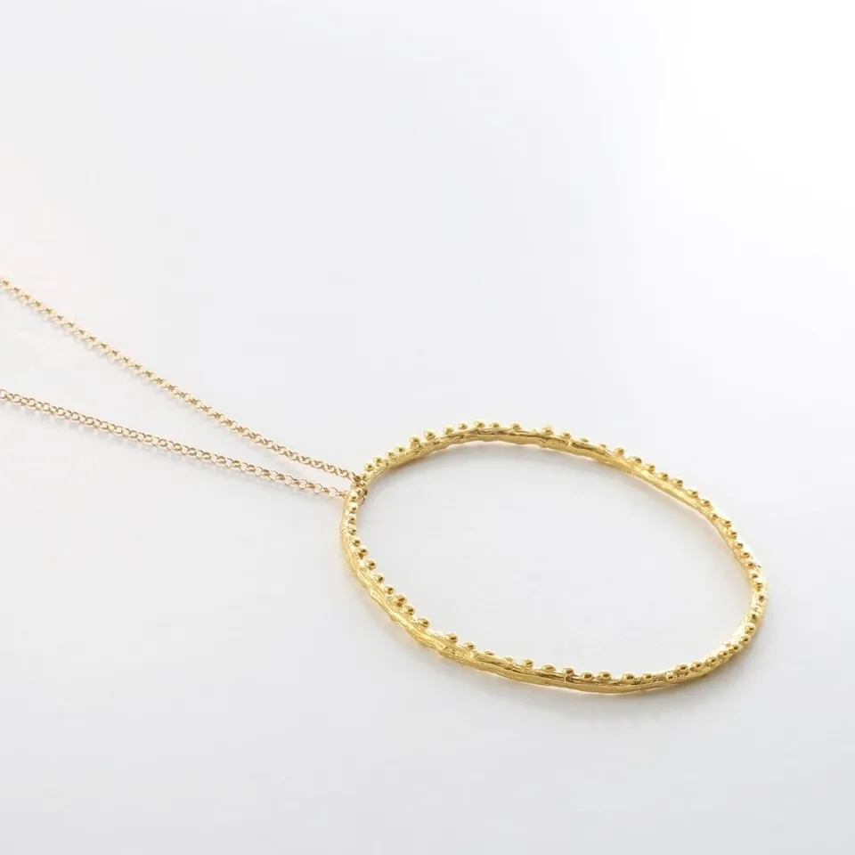 agapi-large-twig-collier-branche-plaqu-or-41-5-cm image 1