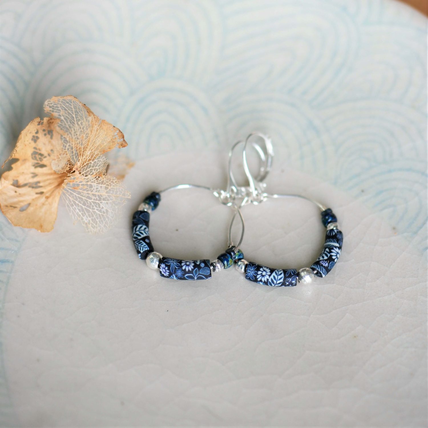 11prunes-hell-bore-cr-oles-argent-925-bleu-nuit-floral image 4