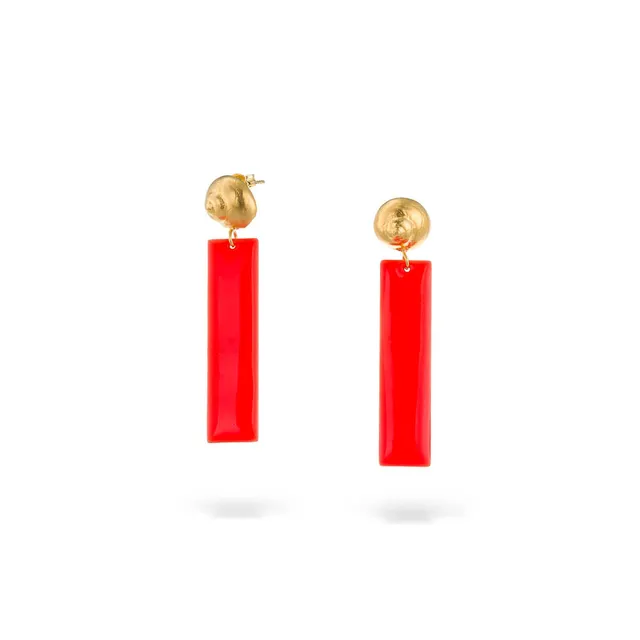 agapi-jewellery-seastories-boucles-escargot-orange-dor-mail image 1