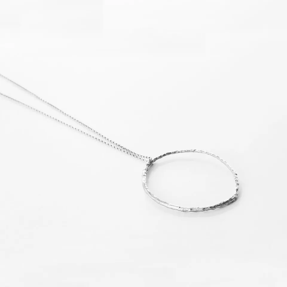 agapi-forestland-branch-hoop-collier-argent-90-cm-brillant image 1