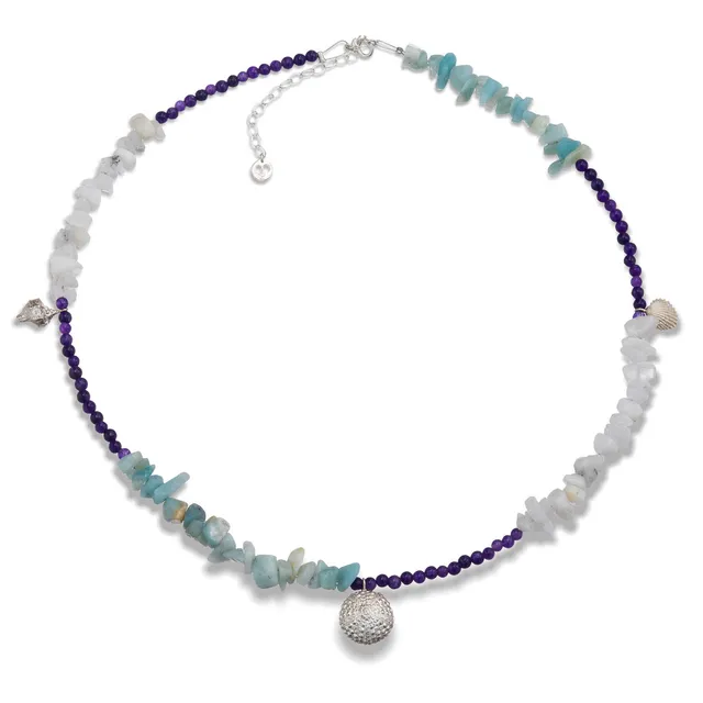 agapi-summer-story-collier-argent-925-pierres-pastels image 1