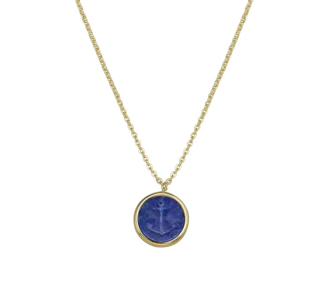 armeria-tri-martolod-collier-lapis-lazuli-ancre-dor image 1