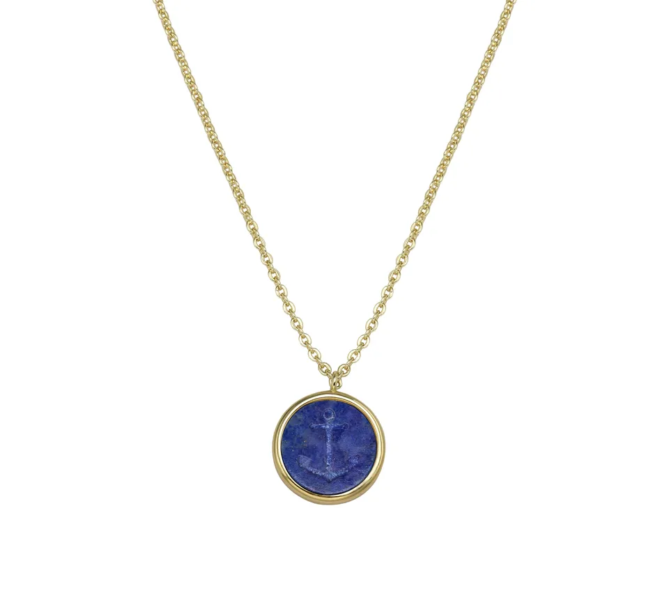 armeria-tri-martolod-collier-lapis-lazuli-ancre-dor image 1