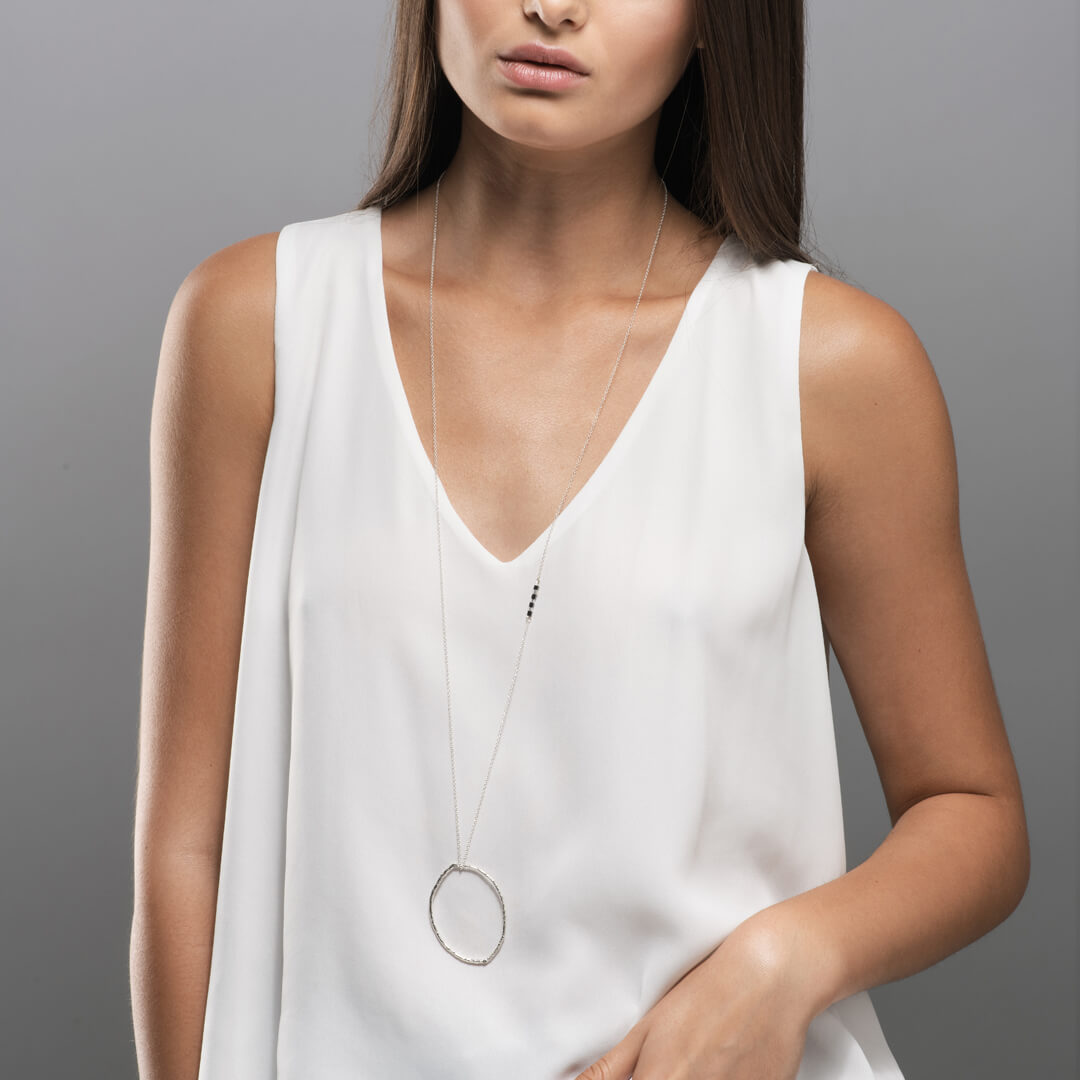 agapi-forestland-branch-hoop-collier-argent-90-cm-brillant image 4