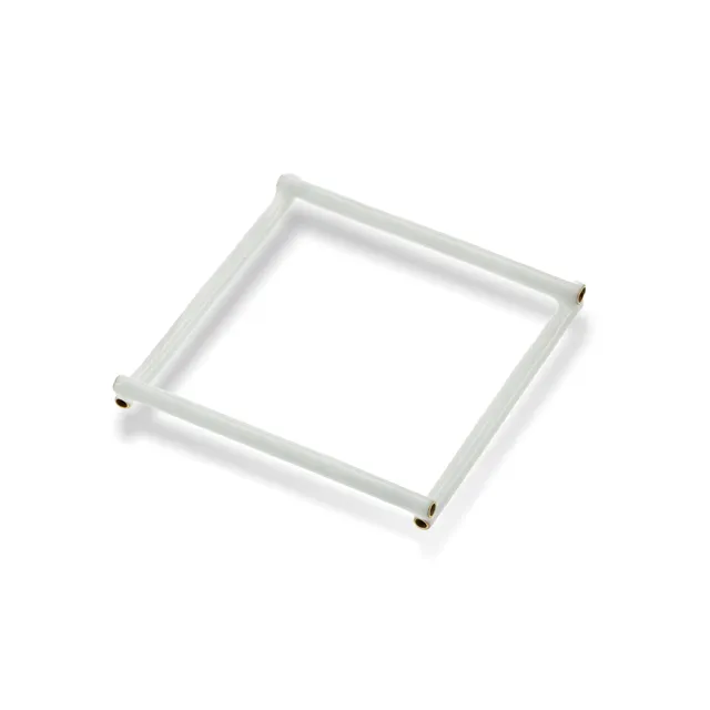 agapi-bau-jewels-bau-square-bracelet-blanc-mail-g-om-trique image 1
