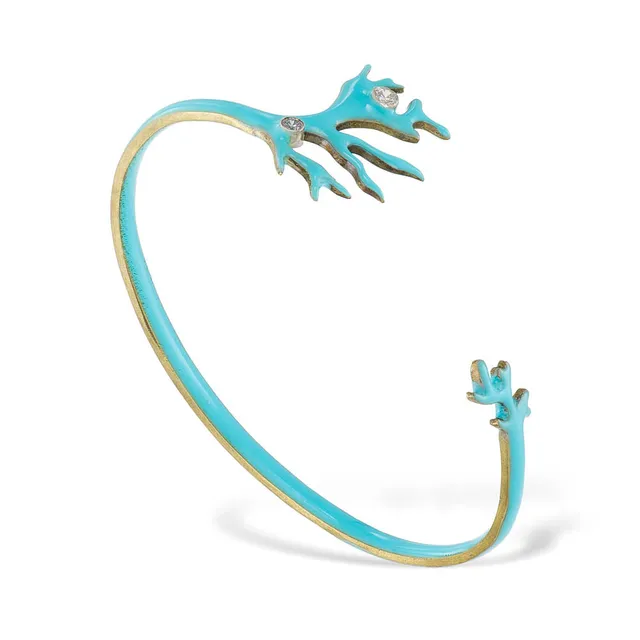 agapi-seastories-coral-breeze-bracelet-mail-bleu-clair-jonc image 1