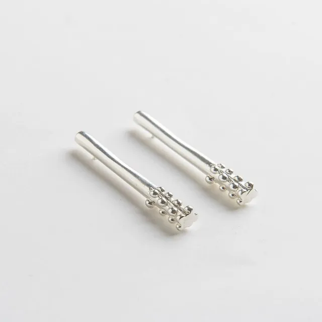 agapi-dropped-bubbles-boucles-d-oreilles-argent-medium-bulles image 1