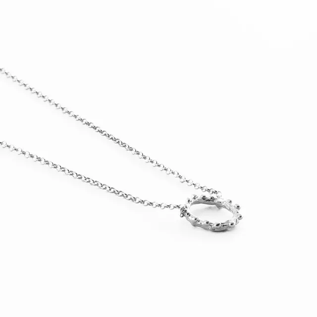 agapi-forestland-brindille-collier-anneau-argent-40-cm image 1