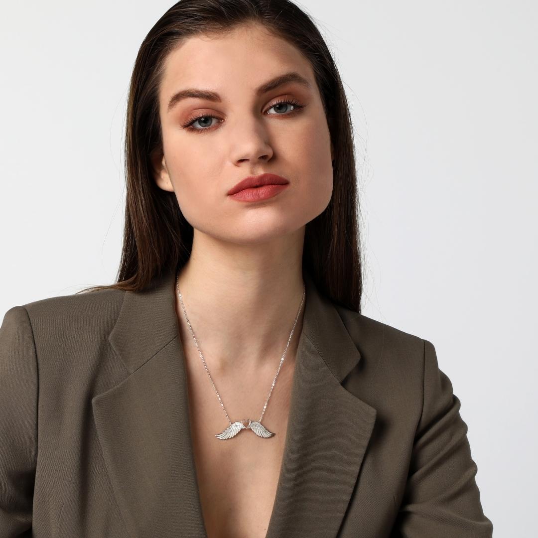 agapi-wings-winged-heart-collier-cha-ne-argent image 2