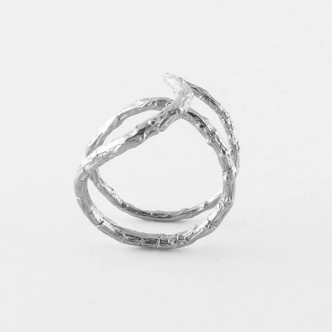 agapi-forestland-bague-deux-branches-argent-925-taille-54 image 3