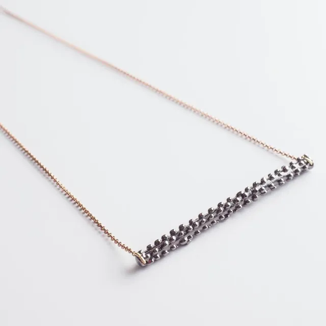 agapi-arcana-collier-long-quatre-l-ments-or-rose-rhodium-85-cm image 1