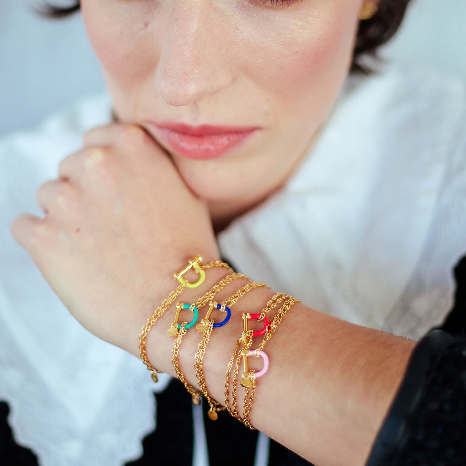 armeria-manilles-bracelet-marin-manille-rose-32-cm-acier image 2