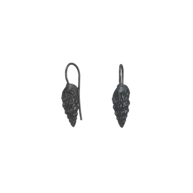 agapi-seastories-wild-seashell-boucles-d-oreilles-rhodium-noir image 1