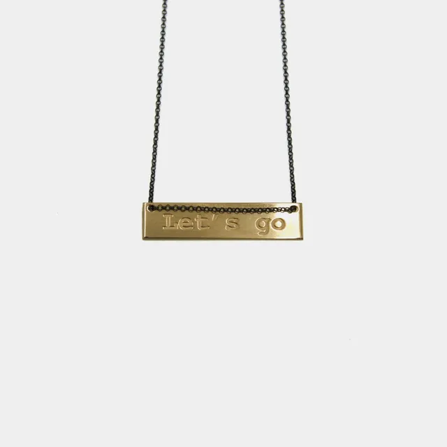 agapi-ids-let-s-go-collier-argent-925-plaqu-or-message image 1