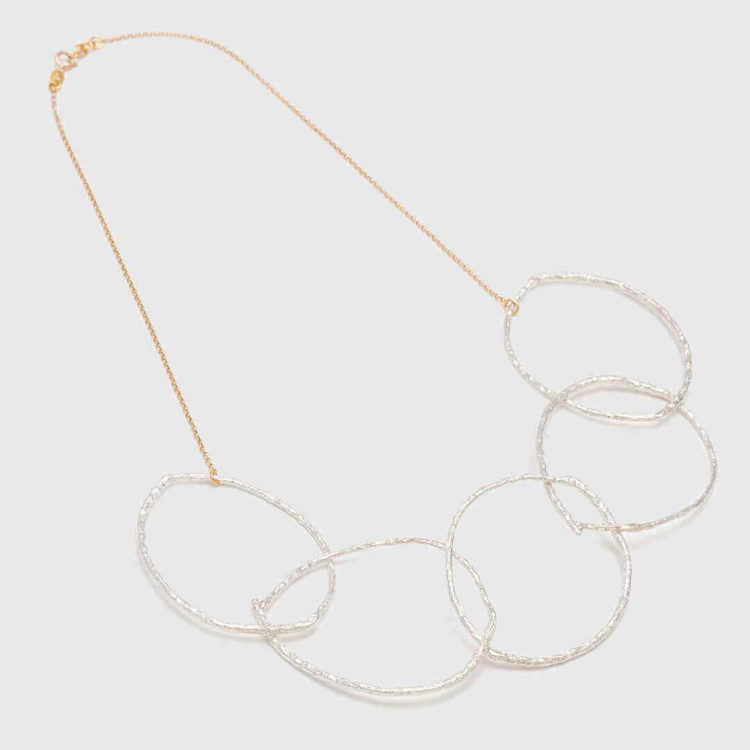 agapi-forestland-five-branch-hoops-collier-argent-925 image 4