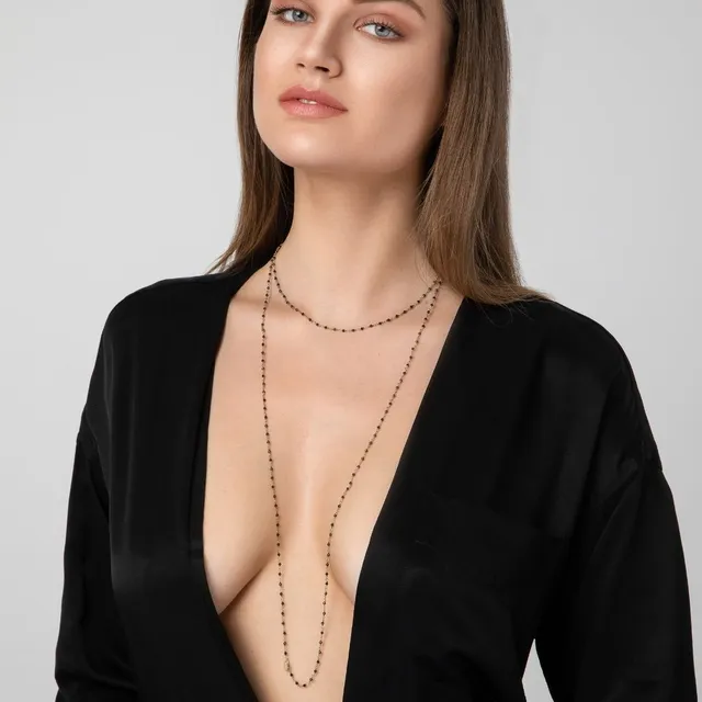 agapi-s-line-collier-long-rosaire-rosalie-argent-onyx-90-cm image 1
