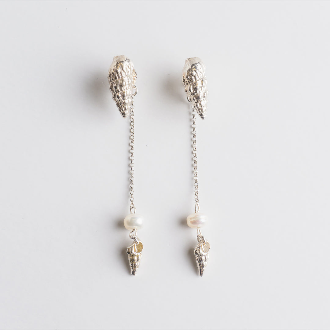 agapi-seastories-seashell-boucles-coquillage-argent image 1