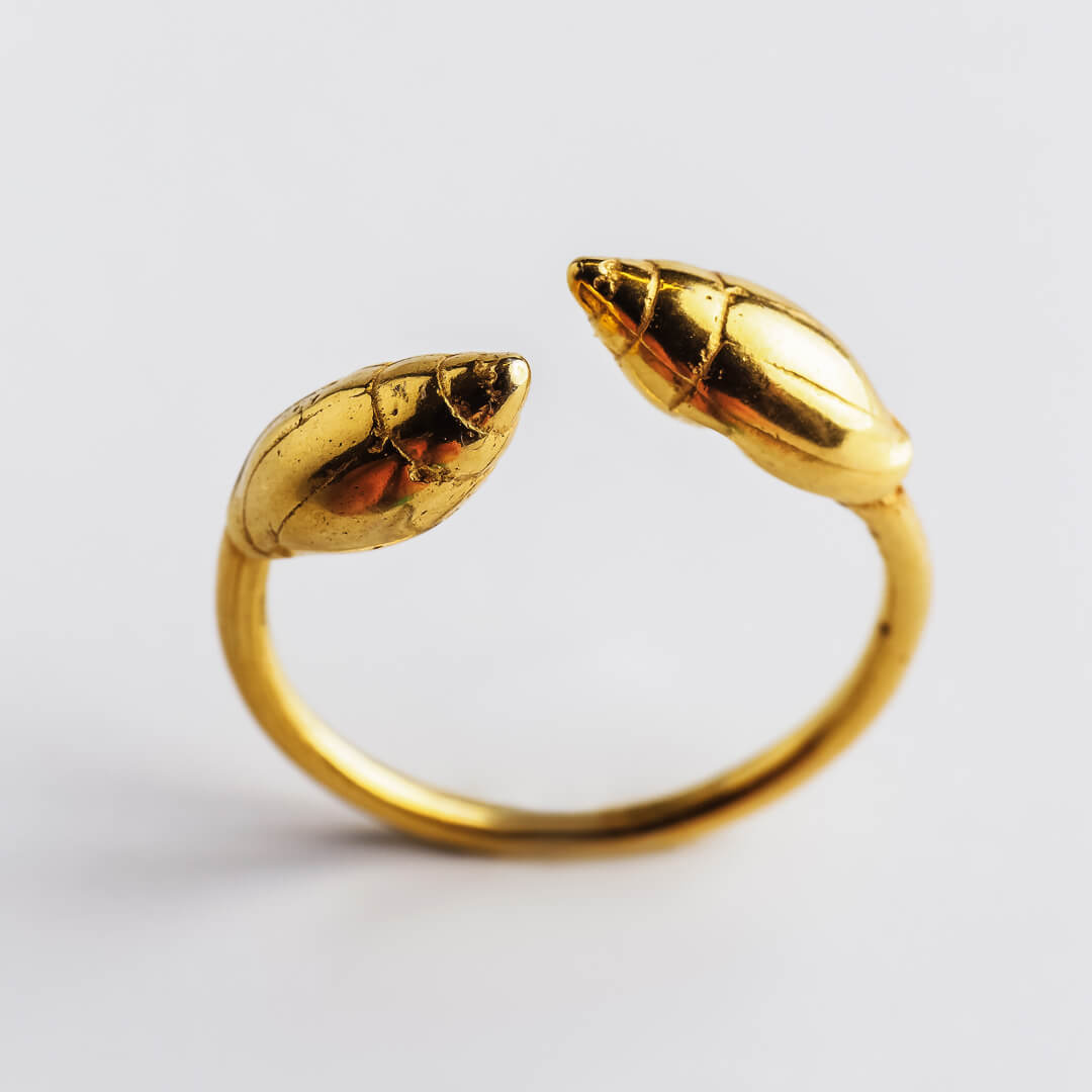 agapi-seastories-twin-bague-coquillages-dor-e-ajustable image 1
