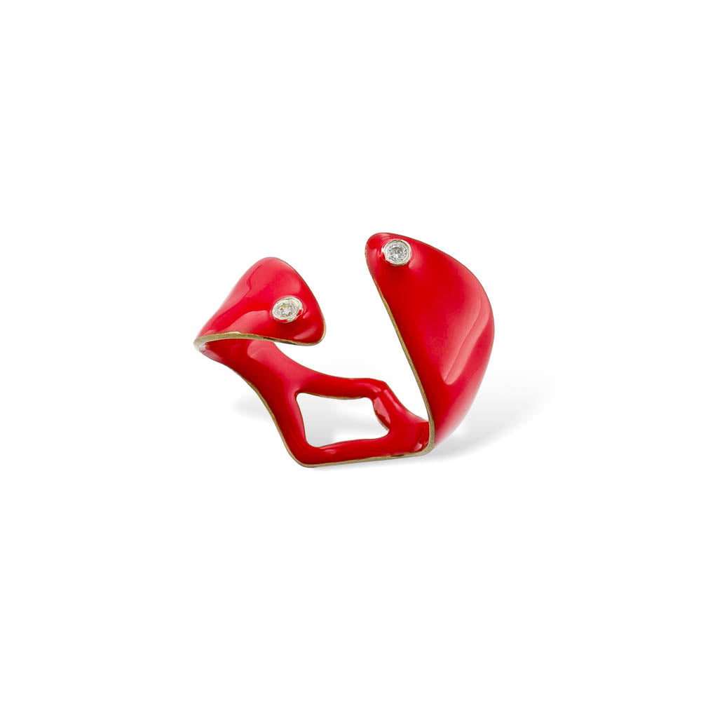 agapi-the-fish-small-fish-twin-bague-poisson-mail-rouge-corail image 3