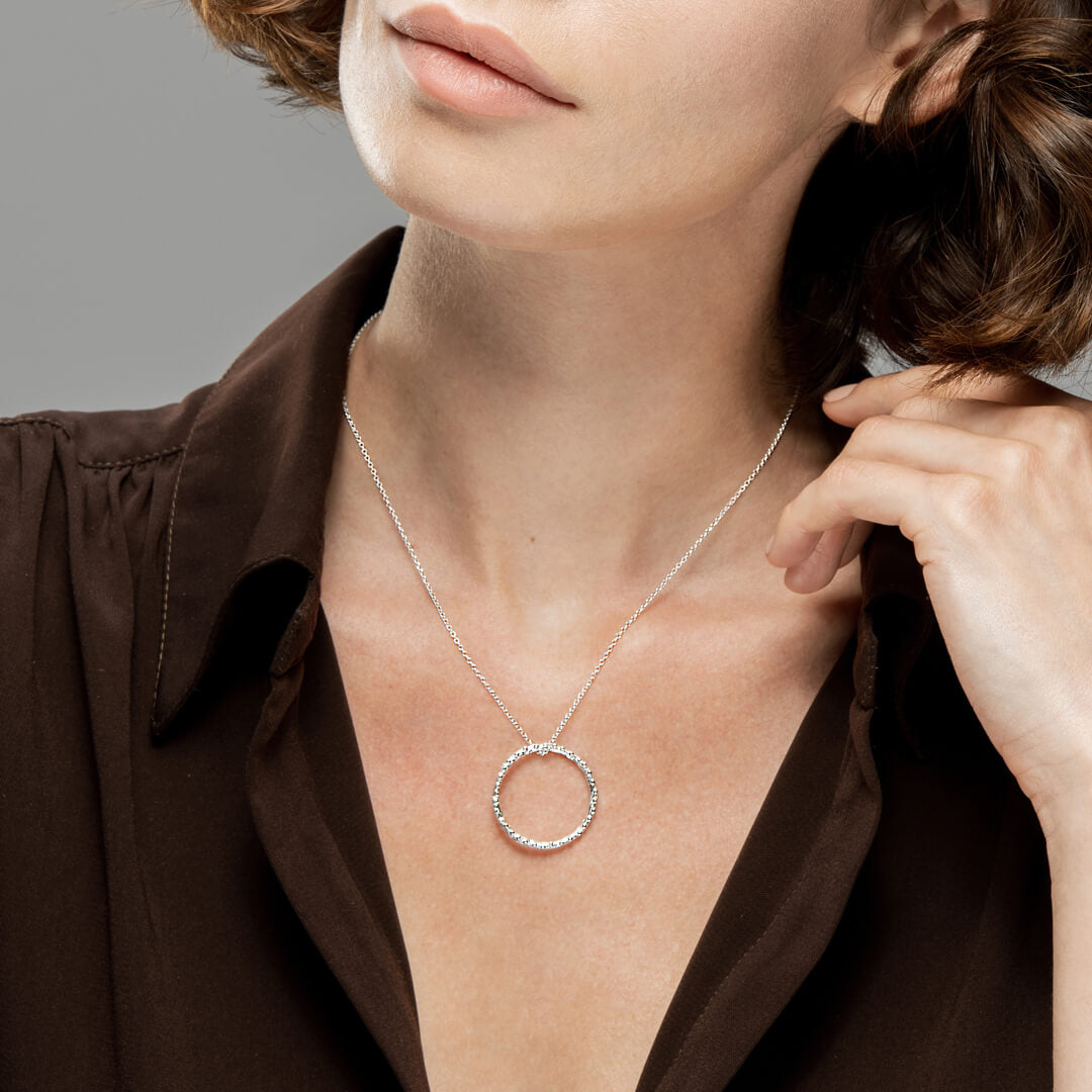 agapi-forestland-collier-branche-argent-anneau-41-cm image 2