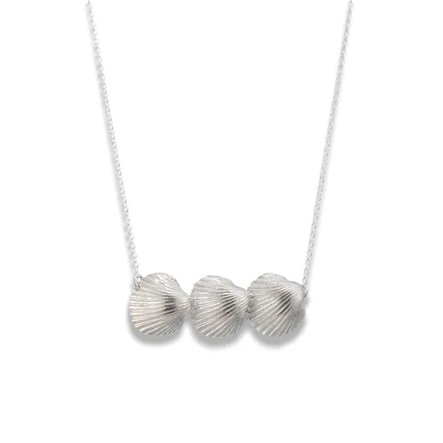 agapi-seastories-three-oysters-collier-cha-ne-argent-44-cm image 1